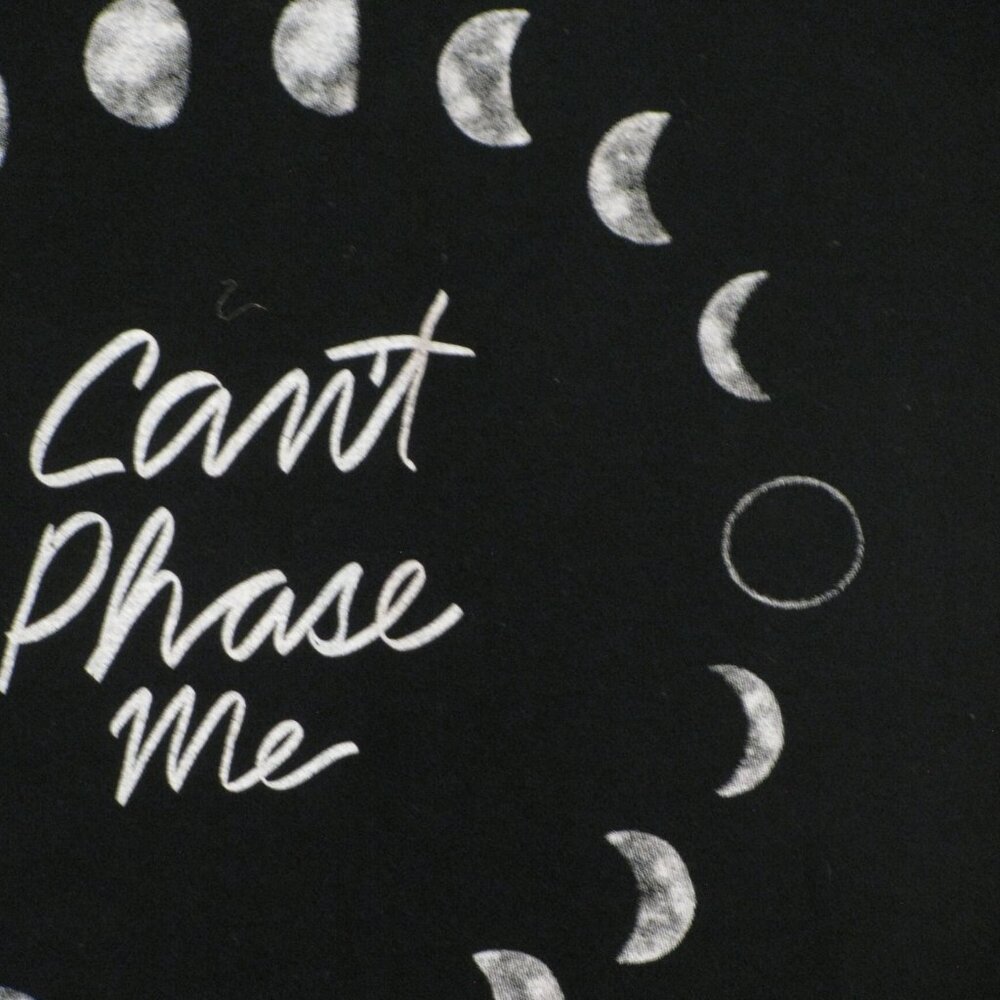 * Old Navy Blue Tank Large Can't Phase Me Moon Moons Luxe Top - Picture 3 of 3